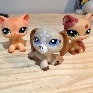 LPS AUTHENTIC - Tan, Cream, and Brown shorthair and dachshund!!